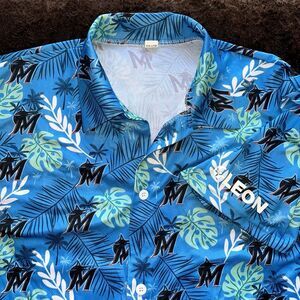 Florida Marlins‎ MLB Tropical Hawaiian SGA Short Sleeve Shirt Mens XL